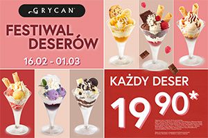 Oferta promocyjna deser lodowy od Grycana w Madison Galeria Handlowa Gdańsk