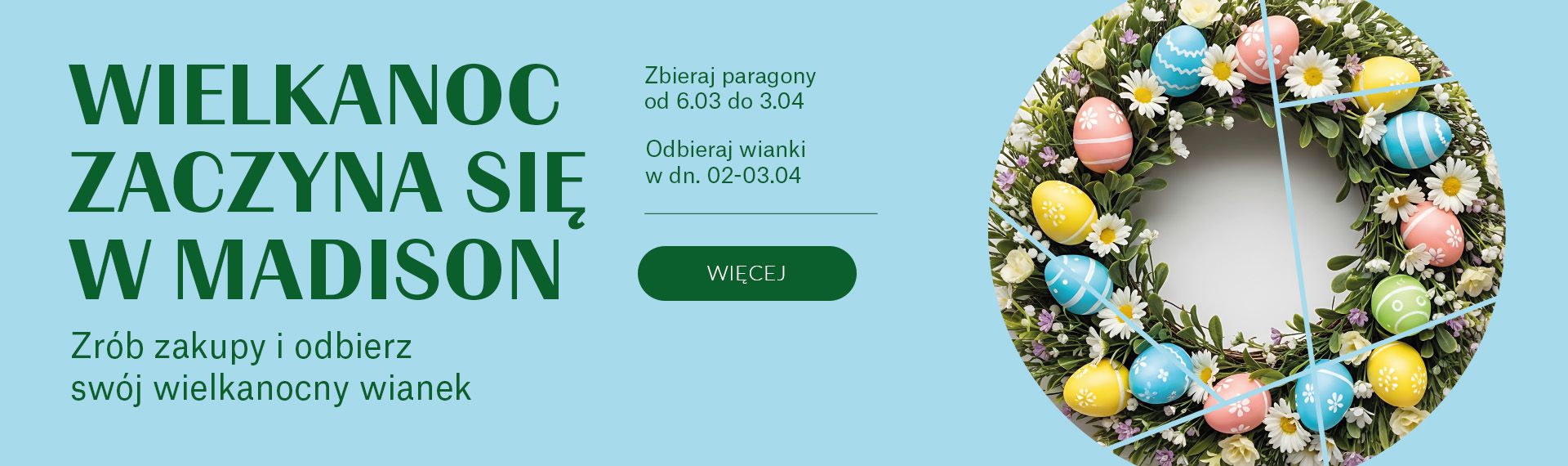 Wielkanoc zaczyna się w Madison zdobądź swój wielkanocny wianek